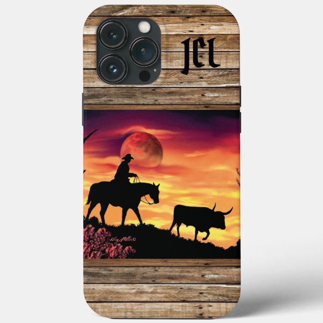 Cowboy E Longhorn Steer Case-Mate capas de iphone (Verso)