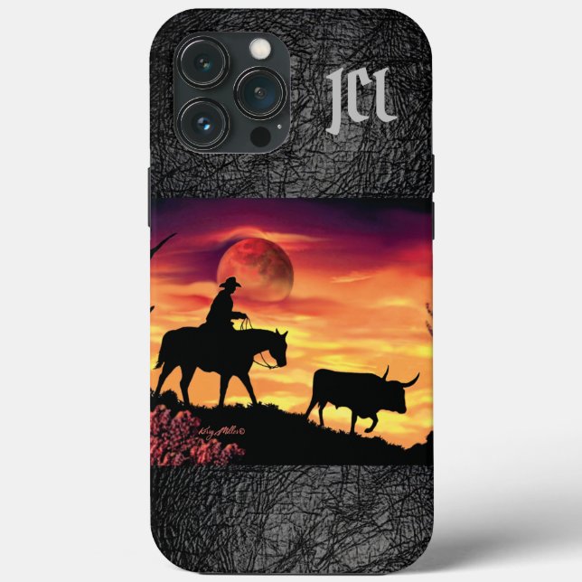 Cowboy E Longhorn Steer Case-Mate capas de iphone (Verso)