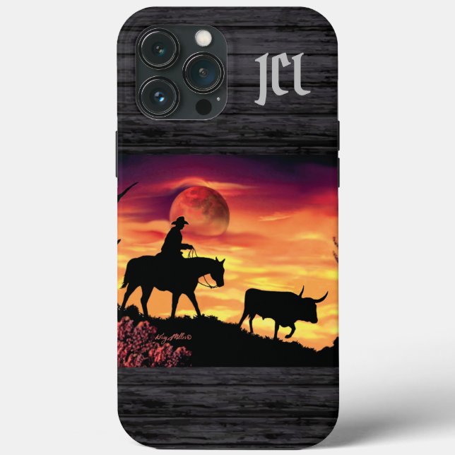 Cowboy E Longhorn Steer Case-Mate capas de iphone (Verso)