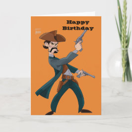 Cowboy Feliz Aniversário Cartão de Saudações