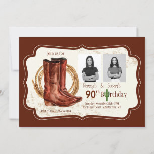 Cowboy inicializa dois Convites de aniversário de
