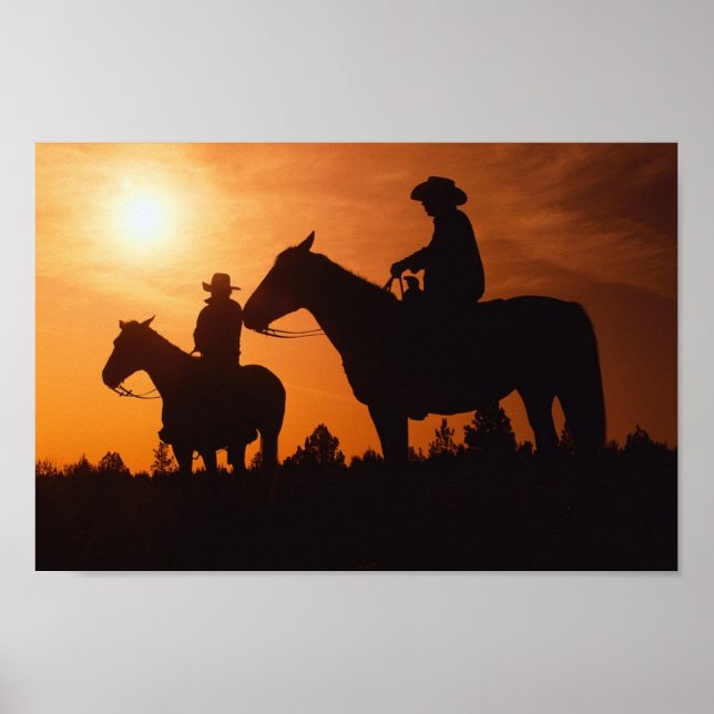 cowboys a cavalo poster (Frente)