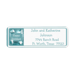 Cowboys Cowboys A Ropar Em Etiquetas De Foto Azuis