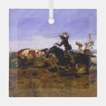 “Cowboys Roping a Steer” de Charles M Russell