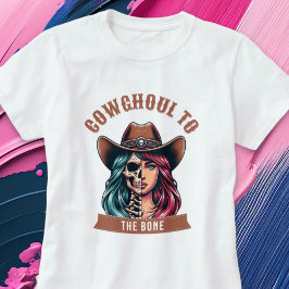 Cowghoul para a Camisa do Halloween Ocidental Ósse