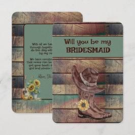 Cowgirl Boots and Hat Sunflower Western Bridesmaid