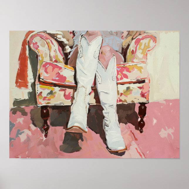 Cowgirl Boots Impressão (Frente)