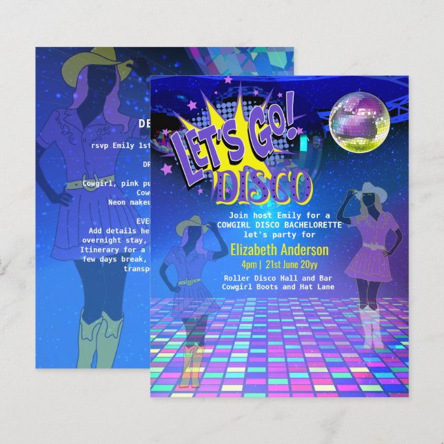 Cowgirl Disco Despedida de Solteira Vamos Lá Últim (Frente/Verso)