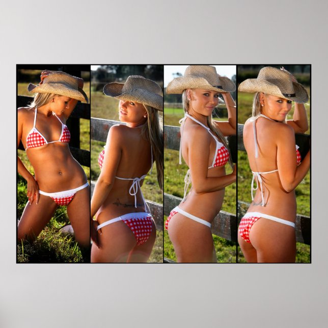 Cowgirl Montage Poster (Frente)