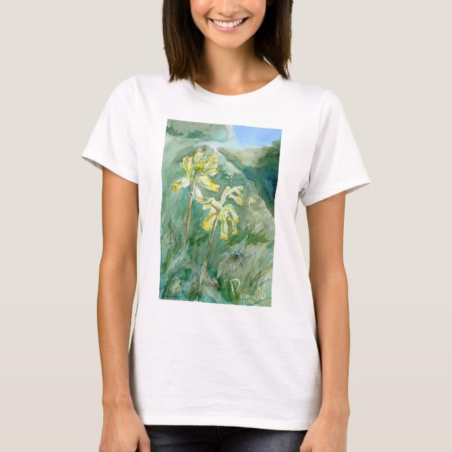 Cowslips Primula veris T-shirt (Frente)