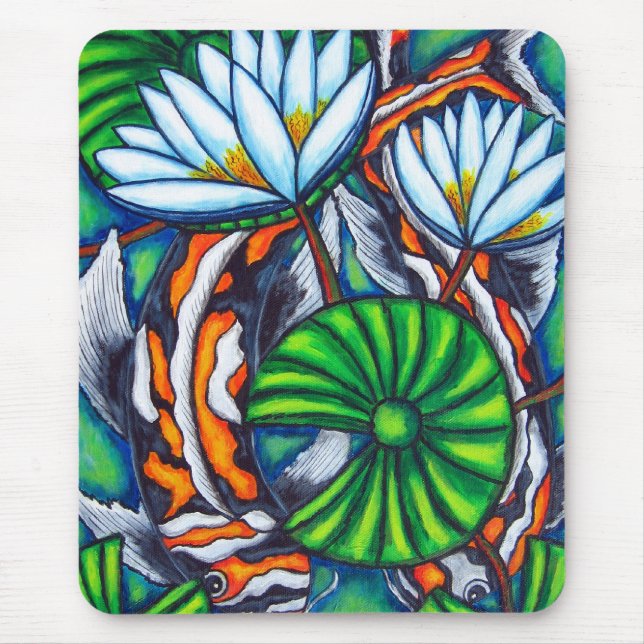 Coy Carp Colorful Mousepad (Frente)