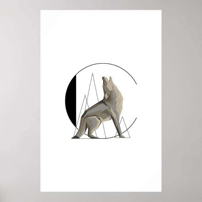 Coyote Minimalista / Poster Wolf C (Frente)