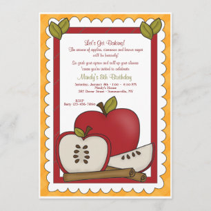 Cozimento com convite das maçãs