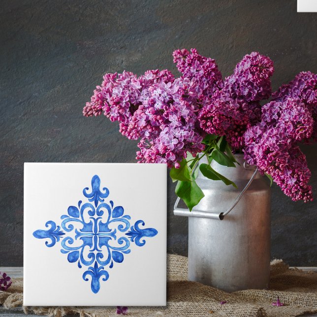 Cozinha Azulejo em Português, Espanhol, Azul e Bra (Criador carregado)