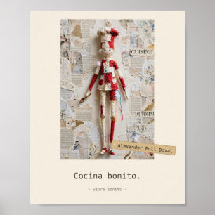 Cozinha bonito — Brinquedos de Tecido Poster