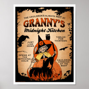 Cozinha da Meia-Noite da Poster da Bruxa do Hallow