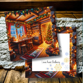 Cozinha de Cabina de Log Desortou Festivamente o N