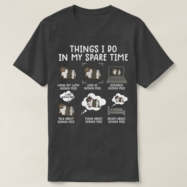 Cozinha Engraçada Camisa Humor Escuro Guiné Porco  (Frente do Design)