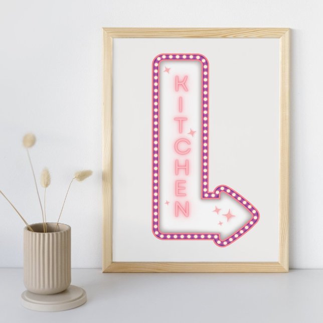 Cozinha Neon Moderno - Sinal Poster (Criador carregado)
