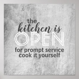 cozinha poster humorada citação cozinhe você mesmo