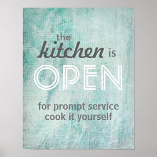 cozinha poster humorada citação cozinhe você mesmo