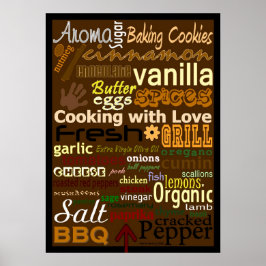 Cozinhar com o Love WordArt™ Poster