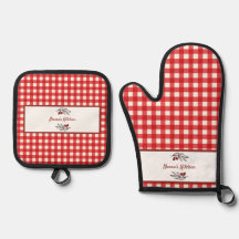 Cozinhar Red Gingham Personalizado Italiano