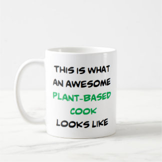 cozinheiro à base de plantas, caneca de café incrí