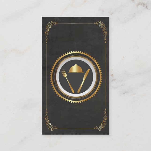 Cozinheiro chefe, cobrindo o ouro do cartão de (Frente)