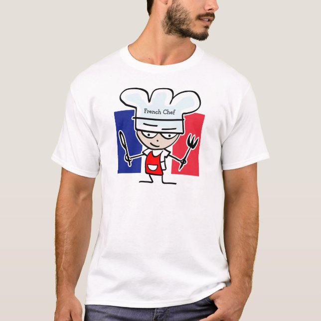 Cozinheiro chefe francês que cozinha a camisa de t (Frente)