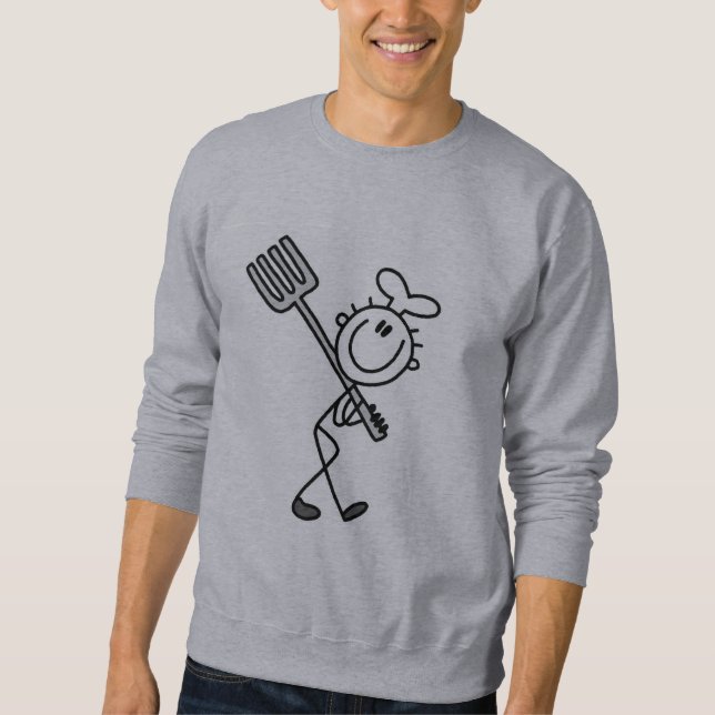 Cozinheiro de Boneco de Palito com Camisetas e Pre (Frente)