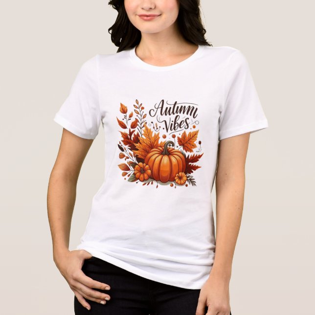Cozy Autumn Vibes T-Shirt 2025 - Pumpkin Spice Tee (Frente)