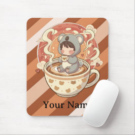 Cozy Chibi Koala Workspace Mouse Pad