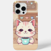 Cozy Coffee Cat - Starry Night iPhone 15 Pro Max