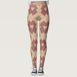 Cozy Patchwork Hearts Leggings