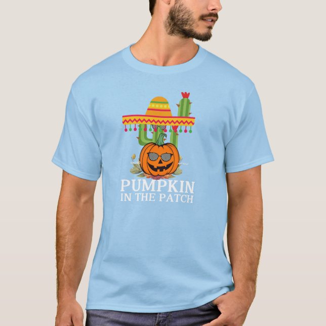 Cozy Pumpkin Patch Gráfico T-shirt (Frente)