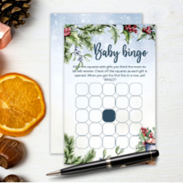 Cozy Winter Hot Cocoa SnowChá de fraldas bingo gam