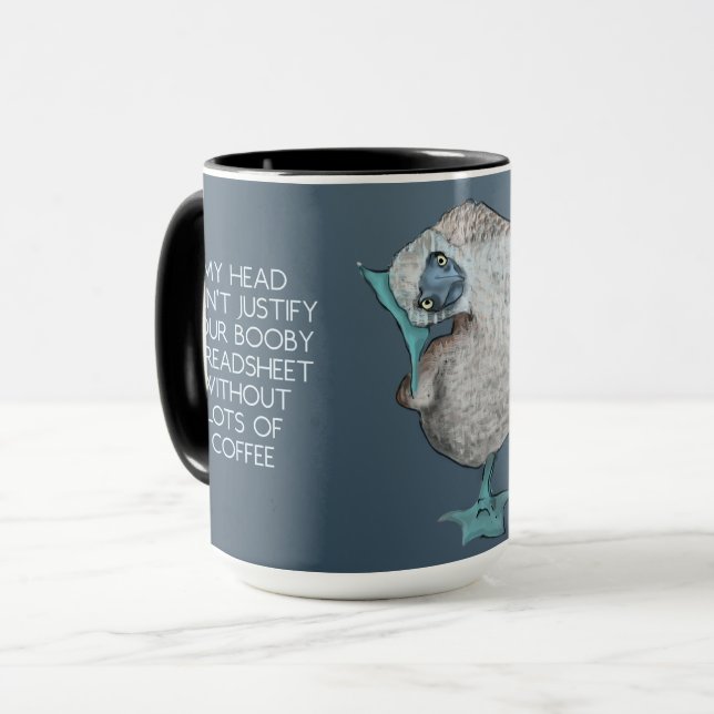 CPA Minha caneca com pássaro de pés azuis (Frente Esquerda)