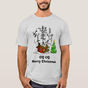 CQ CQ Merry Christmas Ham Radio T-Shirt