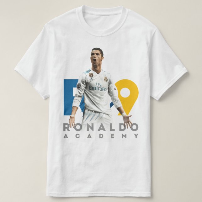 CR7 Ronaldo Academy Football T-Shirt ⚽ (Frente do Design)