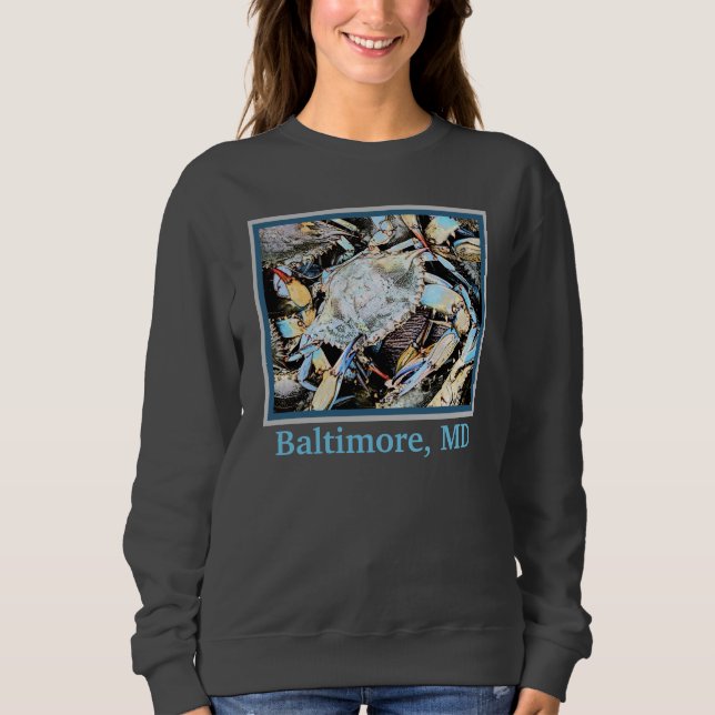 Crabby Crab Baltimore, Maryland T-Shirt (Frente)
