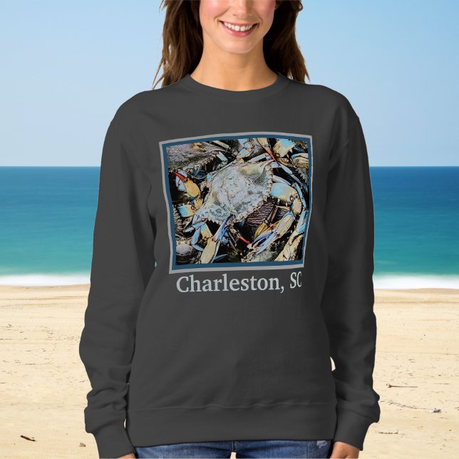 Crabby Crab Charleston South Carolina T-Shirt (Criador carregado)