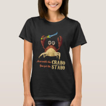Crabo Stabo o caranguejo com uma camisa da faca