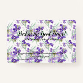 Crachá 2024 JW convention Hydrangeas