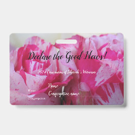 Crachá 2024 JW convention Roses