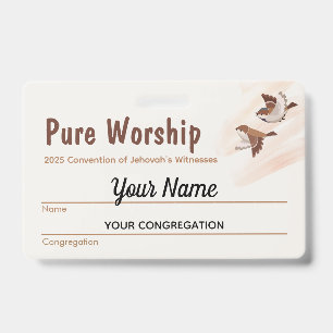 Crachá 2025 Convenção Culto Puro   Nome JW