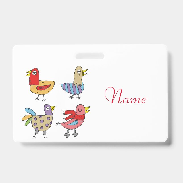 Crachá 4 Pássaros Engraçados Thunder_Cove  (Frente)