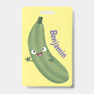Crachá A ilustração do desenho animado feliz da abobrin