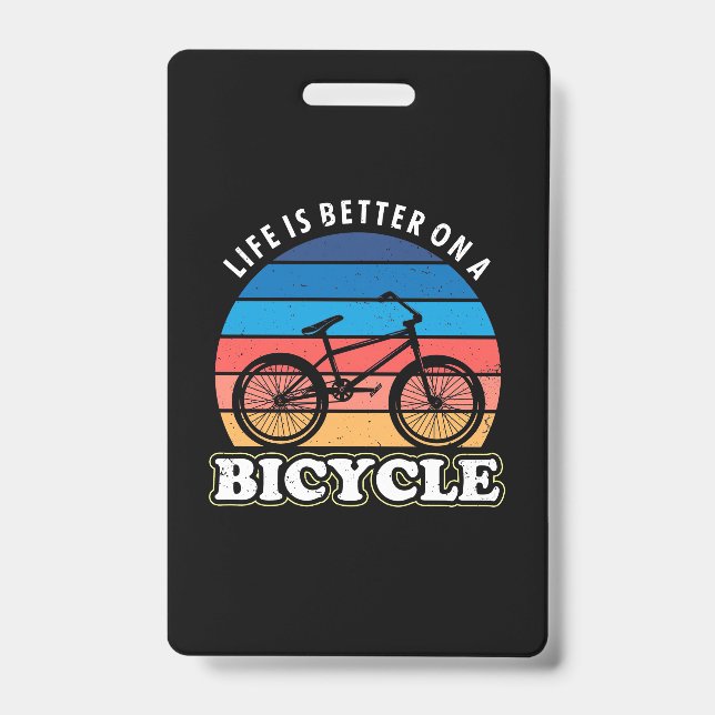 Crachá A Vida É Melhor De Bicicleta (Frente)