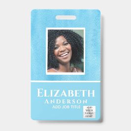 Crachá ABSTRATOS de Aquarela VIP PASS DE Funcionário FOTO